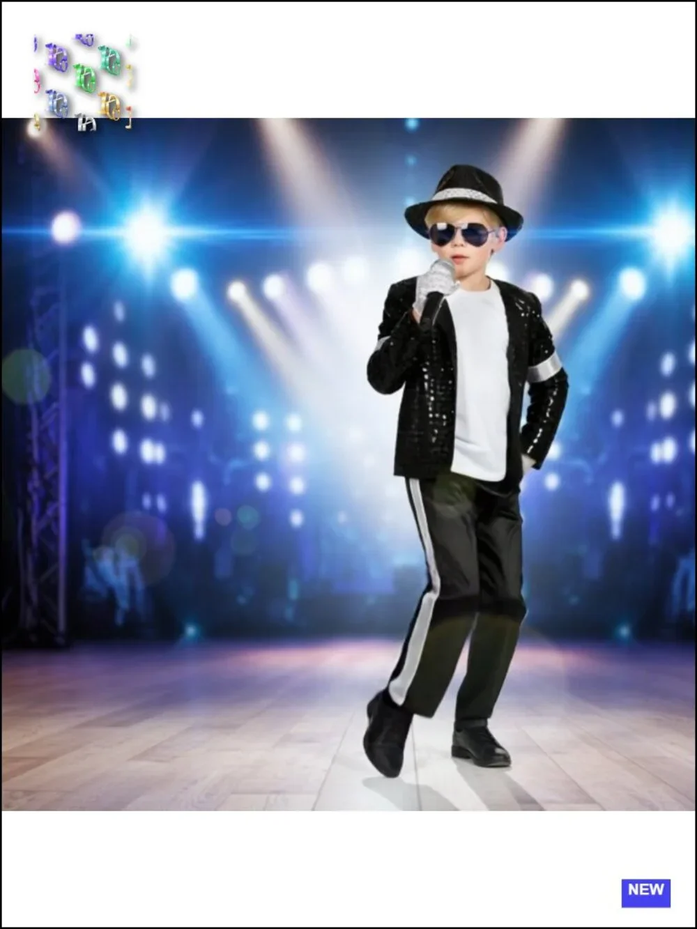 Kids Dance Star Costume Sequin Jacket Set Halloween 80s 90s Stage Outfit